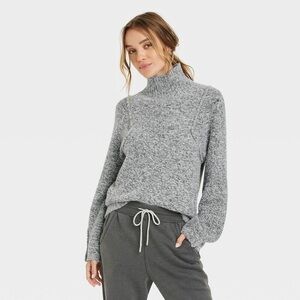Universal Thread Mock Turtleneck Seam Front Pullover